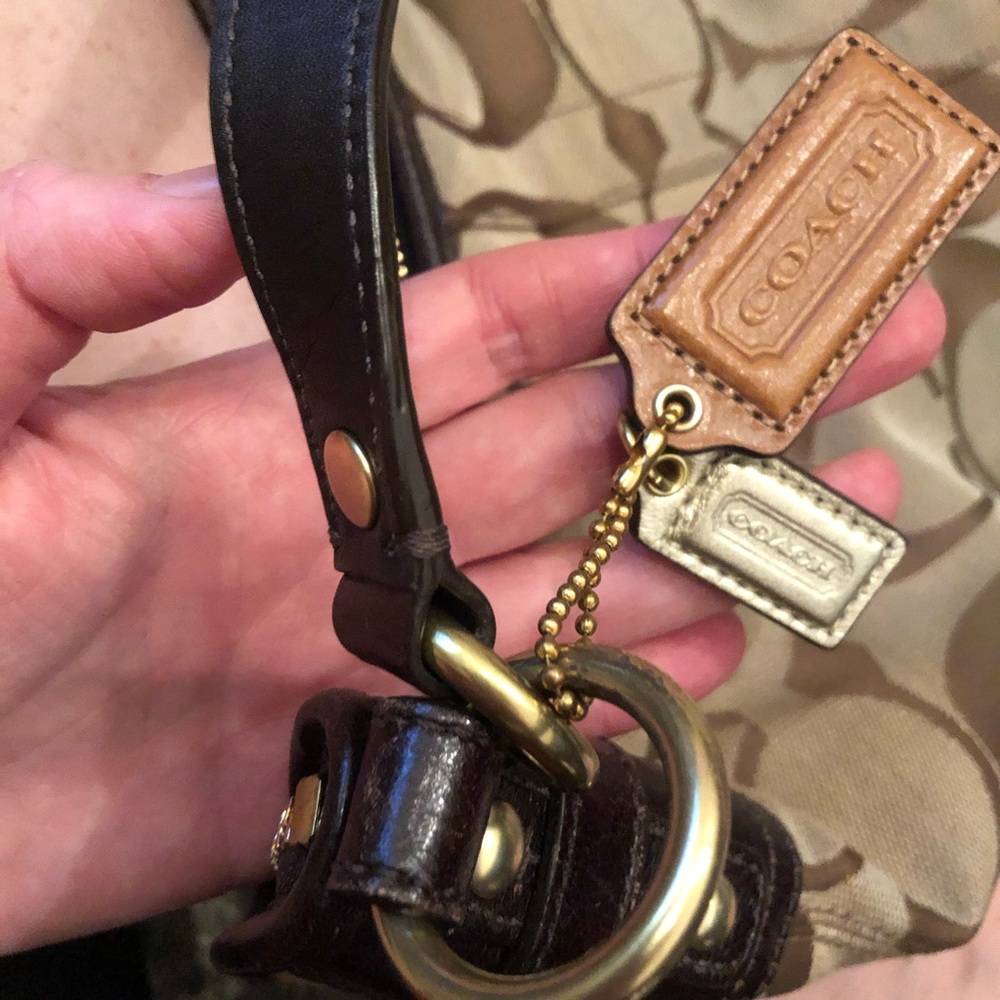 Coach Signature Print Crescent W/Shoulder Strap - Picture 3 of 8